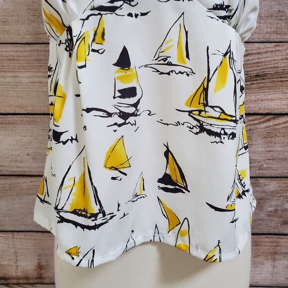 Coco Love Sailboat Tank White Yellow Black XSmall - Picture 5 of 7